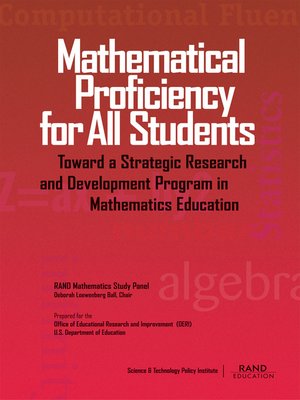 cover image of Mathematical Proficiency for All Students